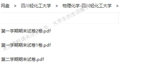 四川轻化工大学期末考试多科目历年试卷真题免费领取,川工大同学的专属福利来了! 第7张