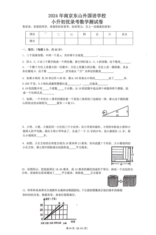 南京小升初择校前必刷!各名校优录真题卷合集~ 第21张 南京小升初择校前必刷!各名校优录真题卷合集~ 第21张