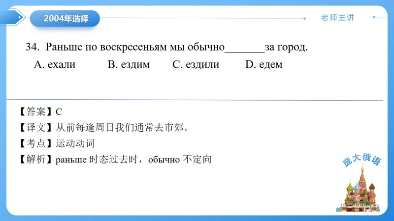 真题课件系列2004年(一)语法选择题解析 第5张