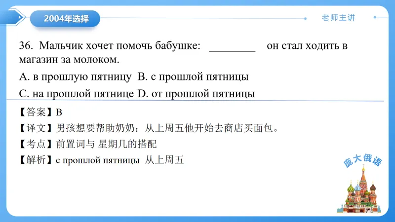 真题课件系列2004年(一)语法选择题解析 第7张