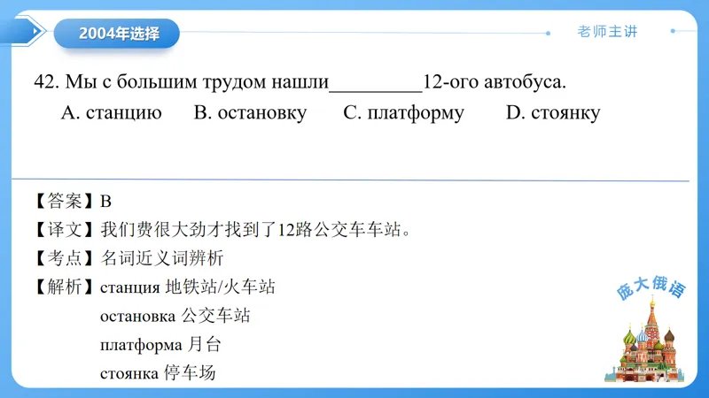 真题课件系列2004年(一)语法选择题解析 第13张