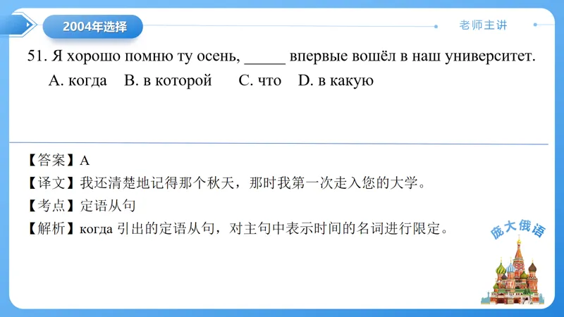 真题课件系列2004年(一)语法选择题解析 第22张