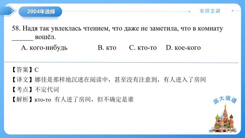 真题课件系列2004年(一)语法选择题解析 第29张