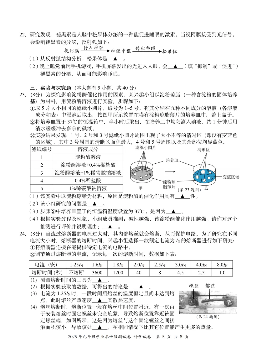 【宁波中考】2025.04一模真题及答案 第30张