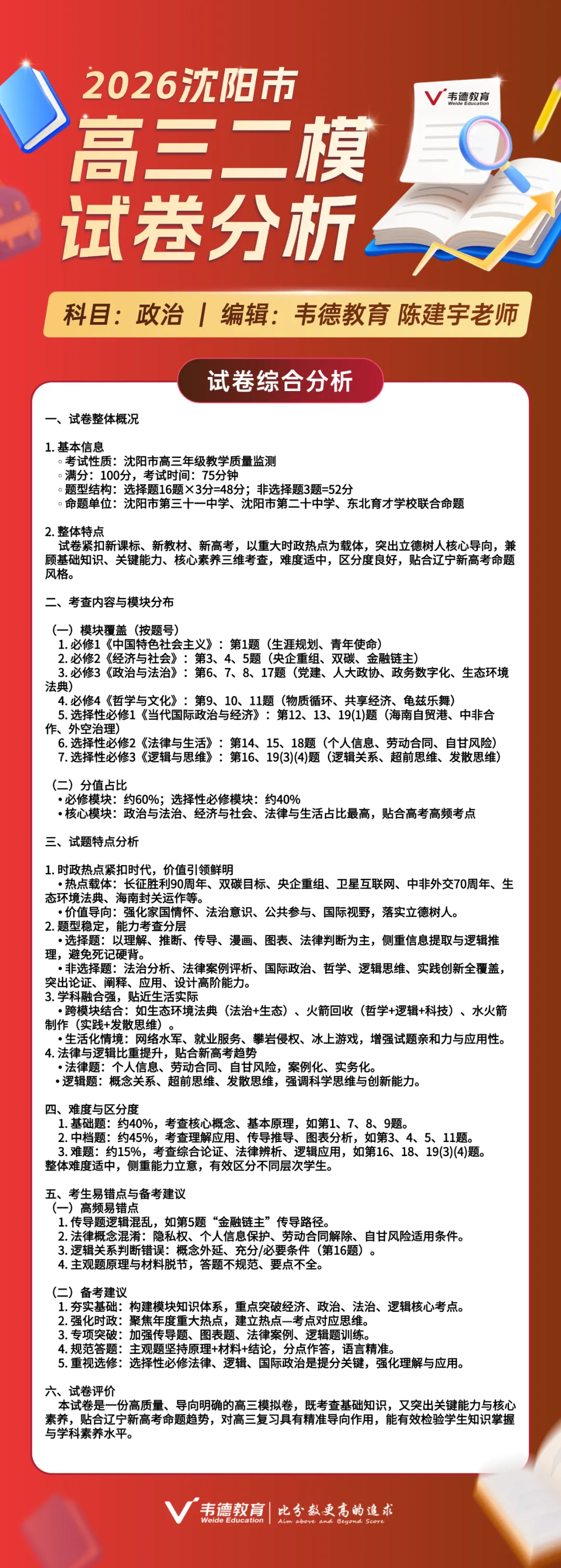 2026沈阳高三二模全科试卷!(附试卷分析) 第12张