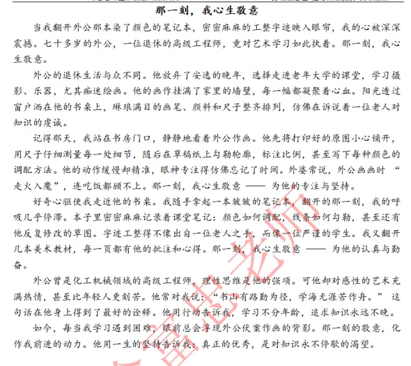 中考作文十大母题③人物精神 第11张