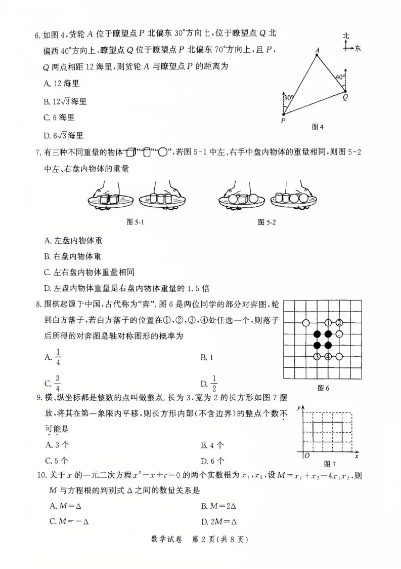 【2026 中考模拟】4月唐山中考一模数学、物理、化学试卷(含答案) 第19张