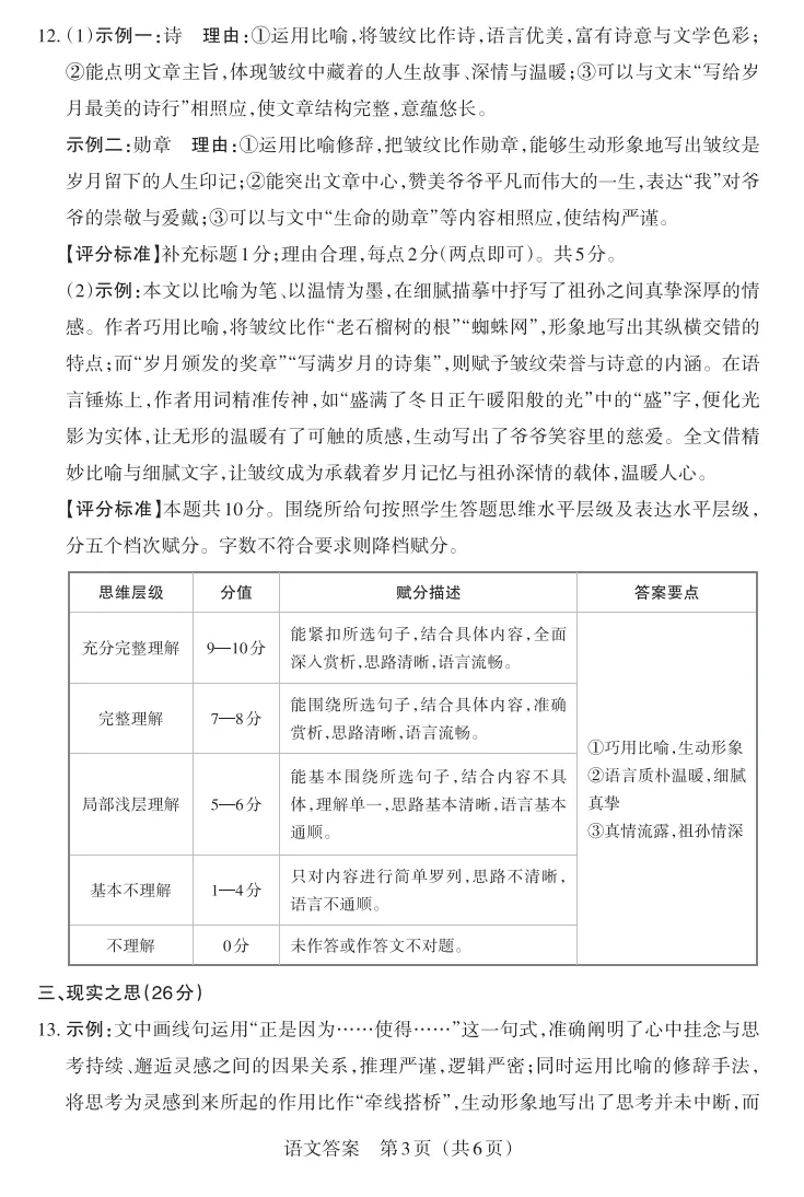 2026年山西中考模拟联考(二)试题及答案! 第11张