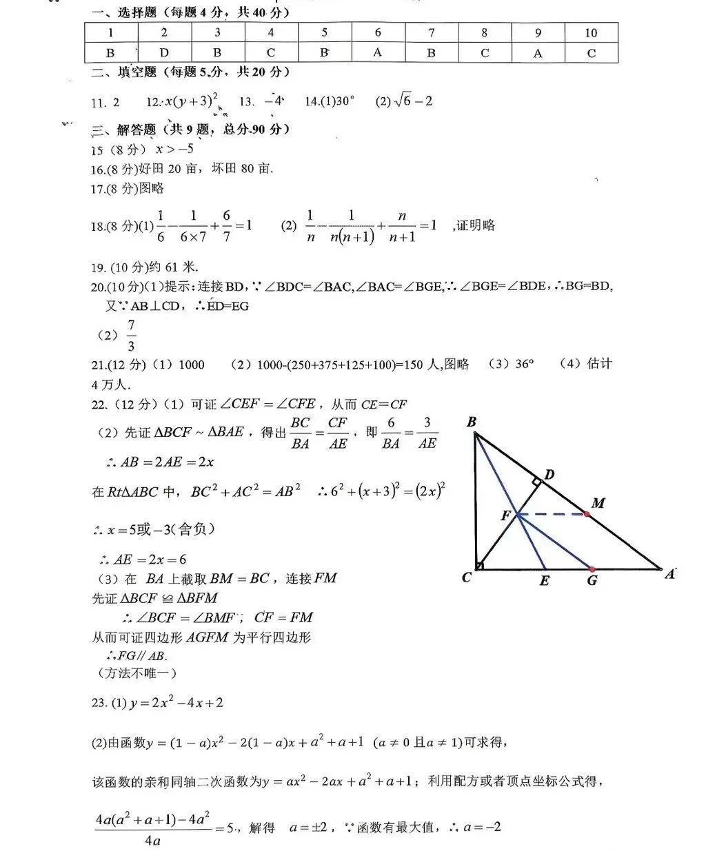 合肥市45中本部一模试卷 第17张