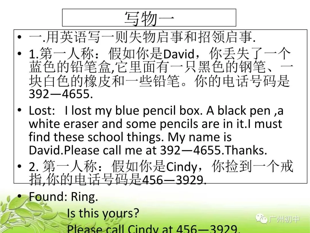 中考英语写作范文模板 第6张