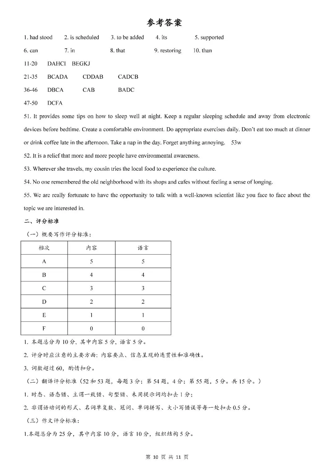 2026届上海市宝山区高三二模英语试卷(含答案) 第10张