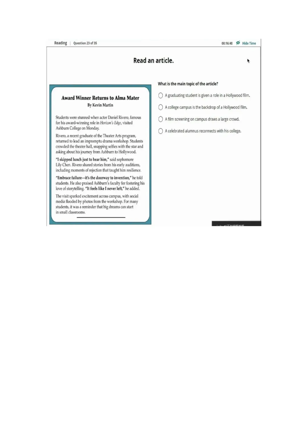 新托福第036套20260325真题(图片版) 第3张