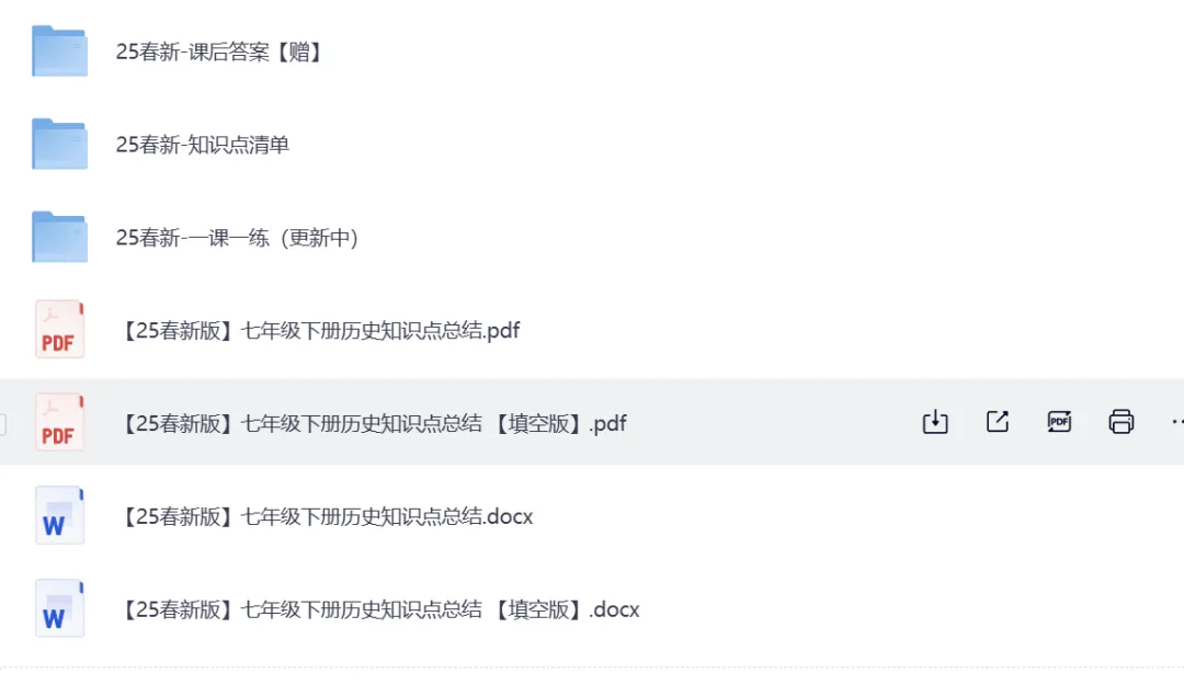 初中中考历史学习资料包 | 人教版初中历史7-9年级知识点总结(免费下载) 第6张
