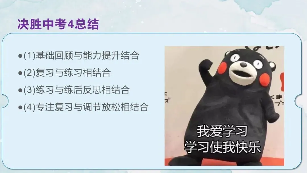 初三中考冲刺主题班会智慧冲刺逐梦中考课件 第16张