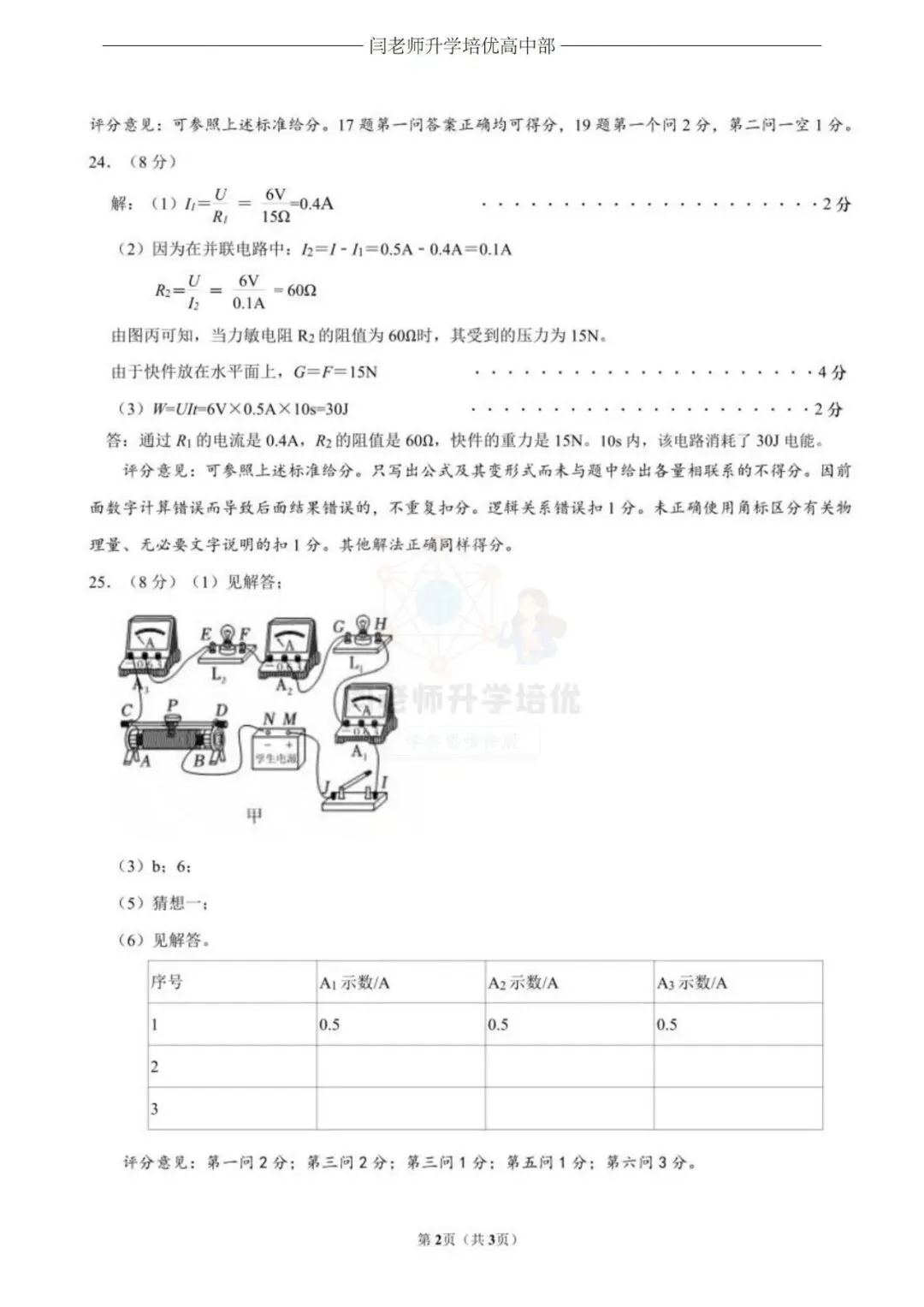 2026.4济南市高新区一模物理试卷及答案 第10张