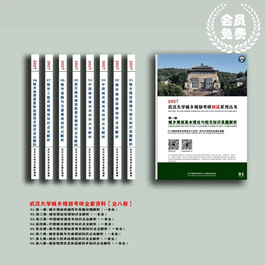 武汉大学城乡规划考研历年真题初复试全套资料,文末赠送历年! 第1张