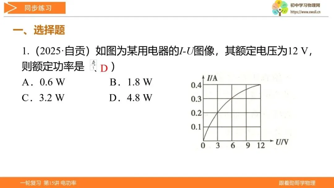 第15讲 电功率(湖北新中考备考与指导) 第28张