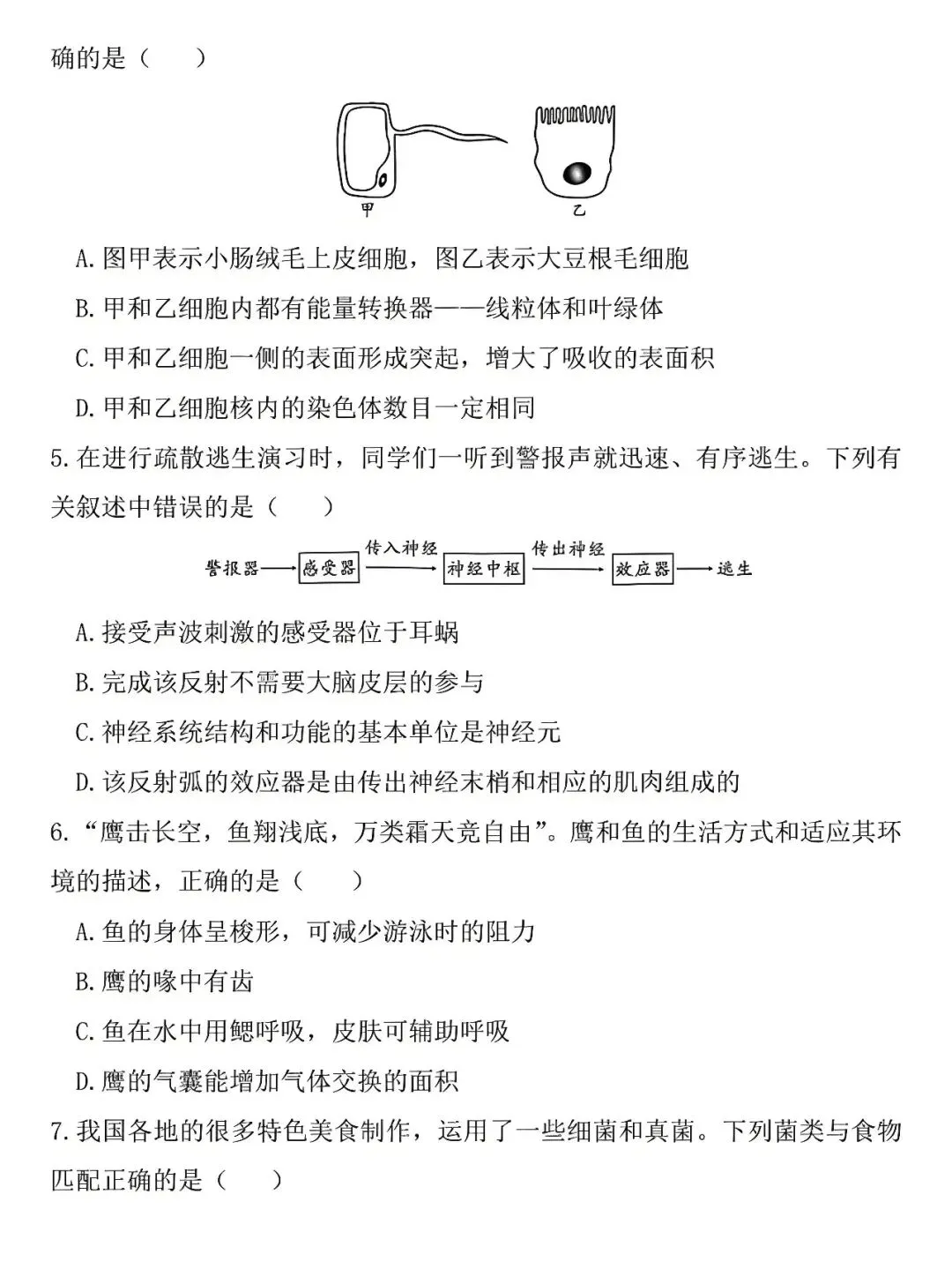 八年级下册生物:6月会考真题卷,孩子查漏补缺的好帮手,抓紧收藏! 第8张