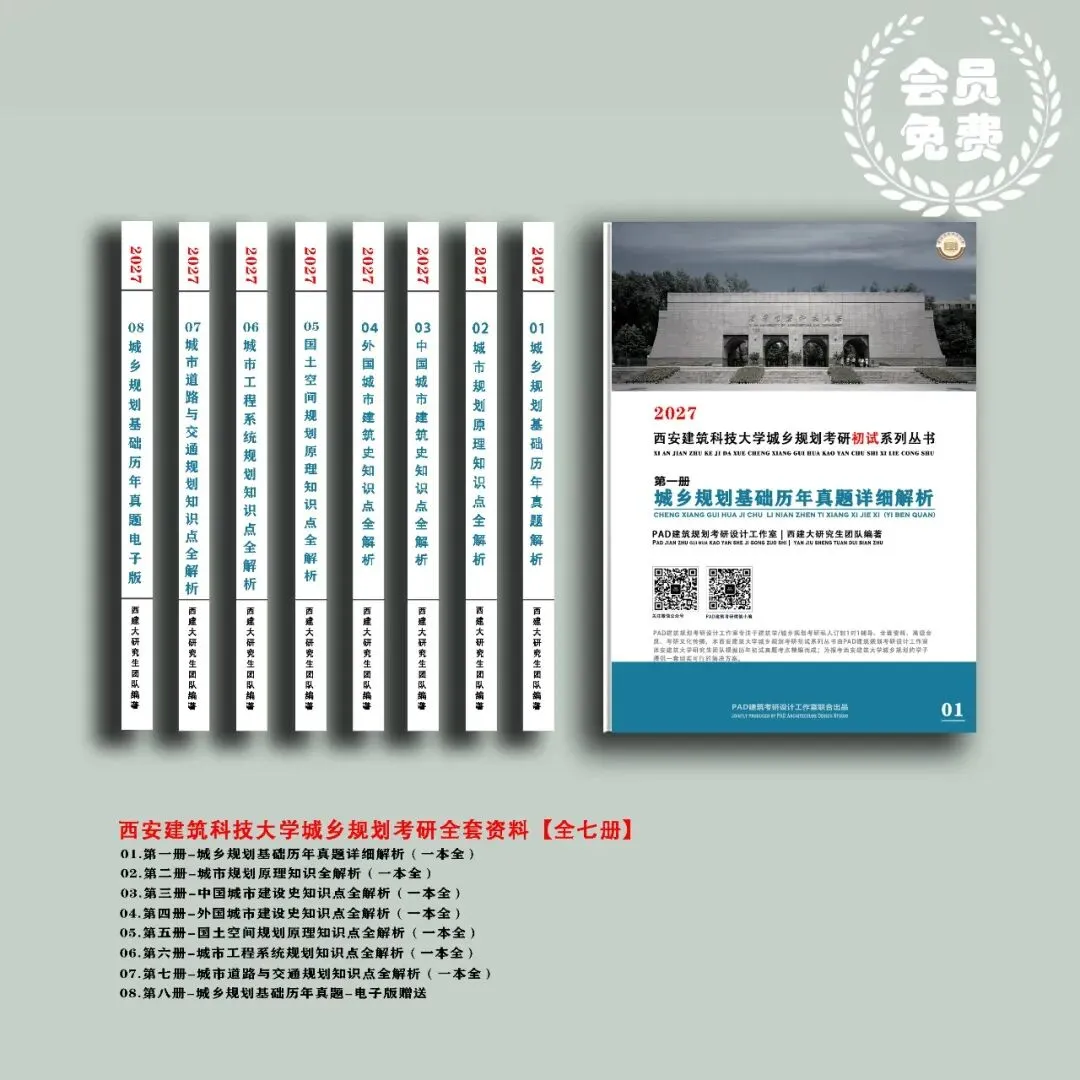 西安建筑科技大学城乡规划考研历年真题初复试全套资料,文末赠送历年! 第1张