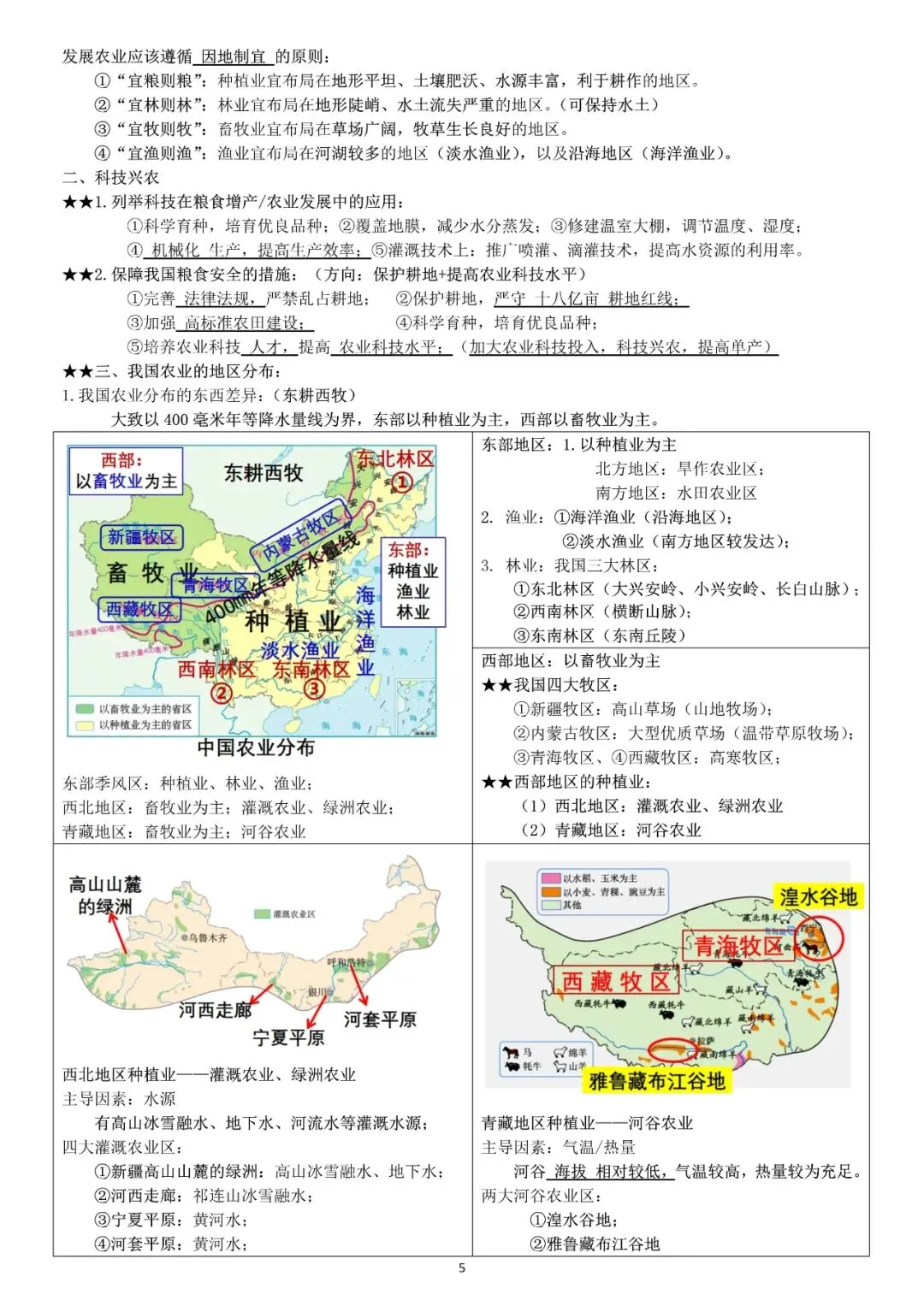 中考地理简答题12个专题归纳总结(A4版面,word文件可下载打印) 第5张