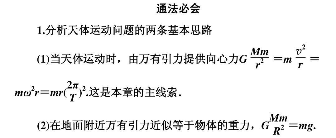 高中物理万有引力与航天知识点总结及真题解析 第19张