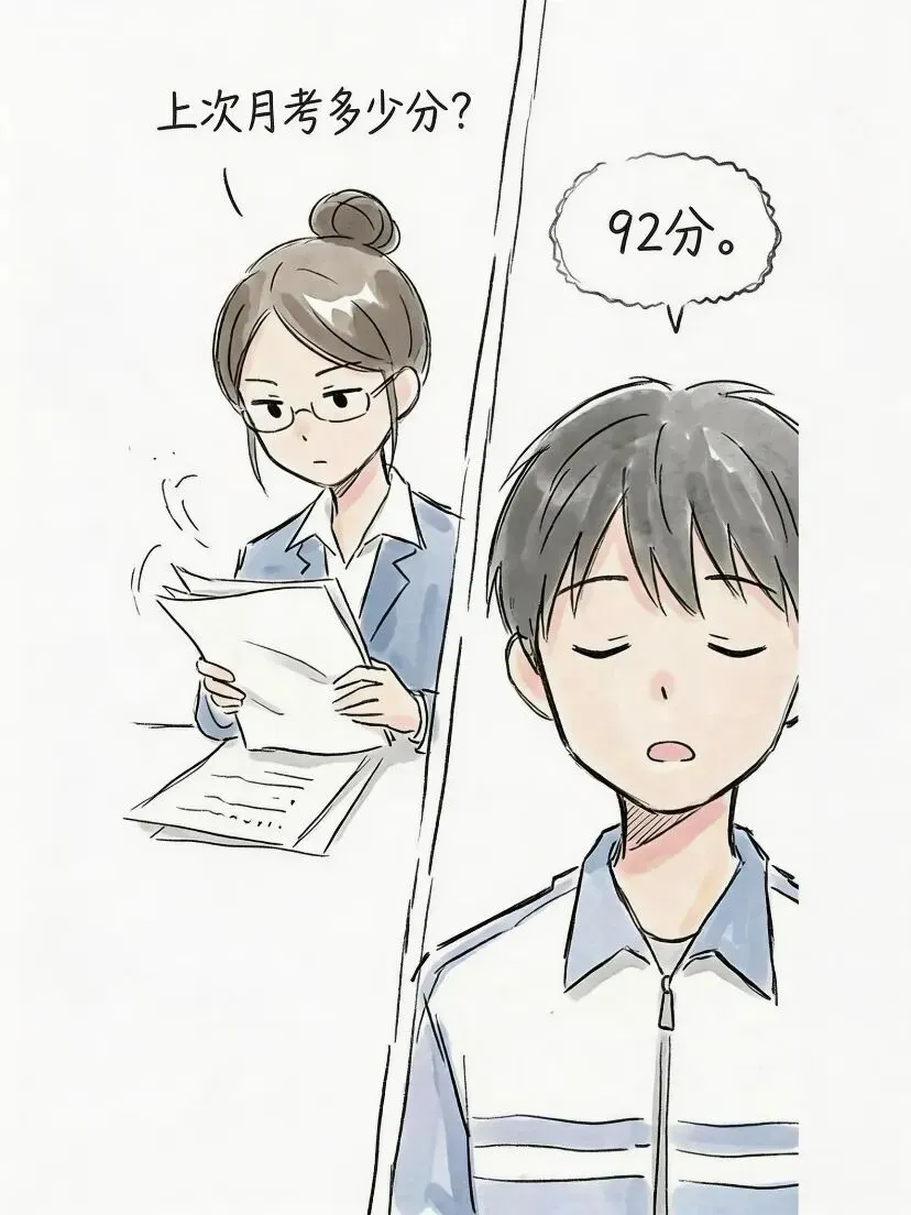 笑一笑:女老师改着试卷说:听说你谈恋爱了?男学生:没有啊.老师:上次月考多少分?男学生:92分.那她呢?男学生脱口而出:她考86分. 第3张