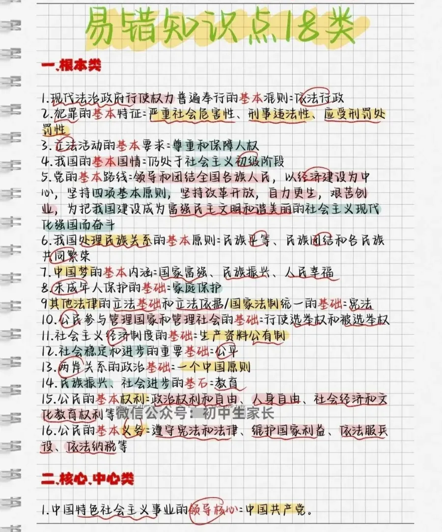 中考道德与法治18类易错知识点总结! 第2张 中考道德与法治18类易错知识点总结! 第2张