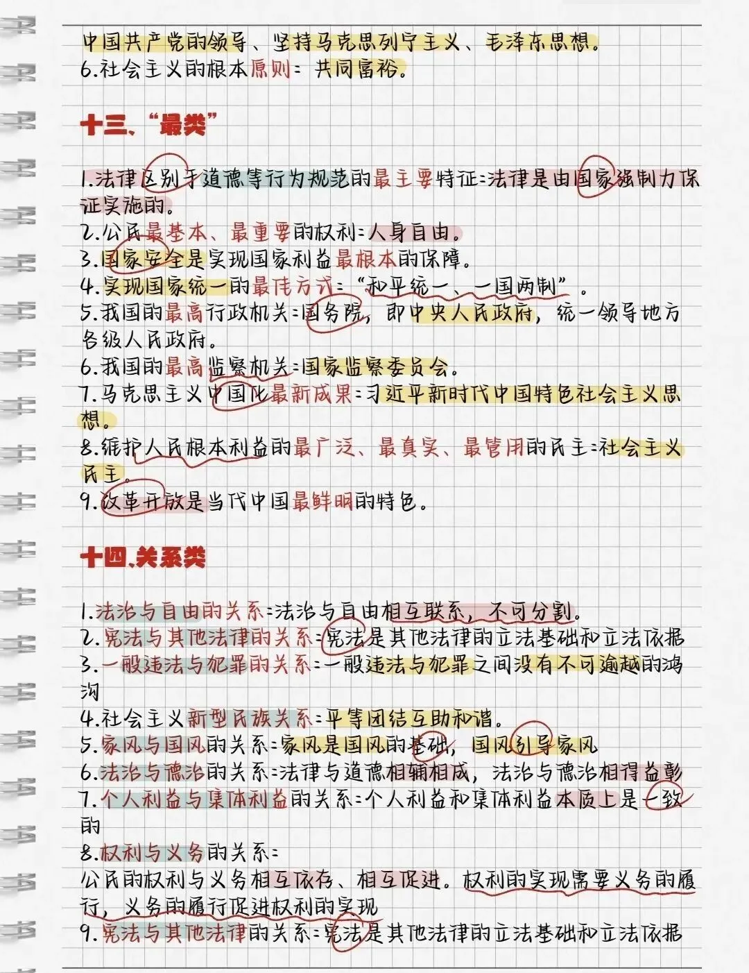 中考道德与法治18类易错知识点总结! 第8张 中考道德与法治18类易错知识点总结! 第8张