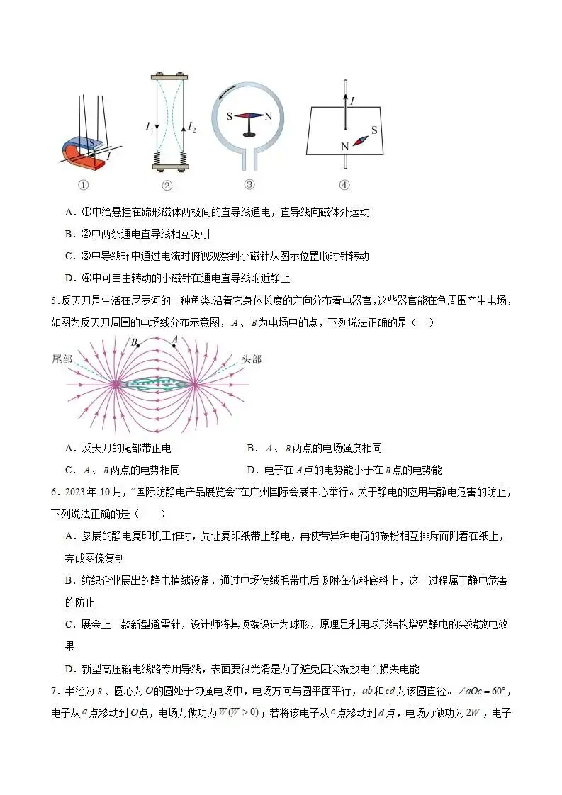 《高中试卷》巴彦淖尔市第一中学2025-2026学年高二上学期(1月)学业诊断检测物理(含答案) 第3张