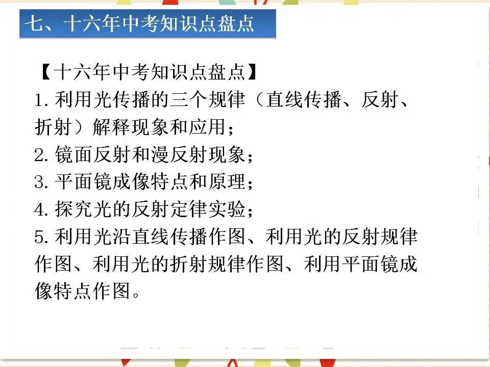 03中考物理专题复习-光现象 第25张