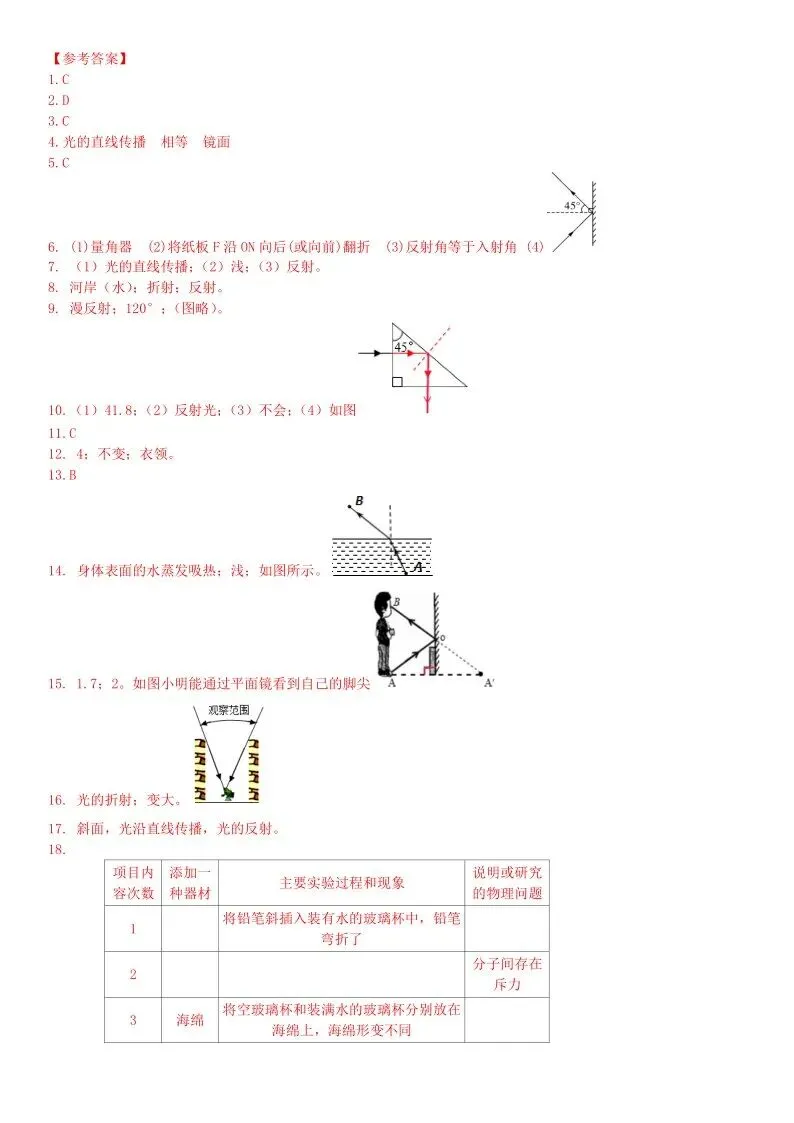 03中考物理专题复习-光现象 第29张