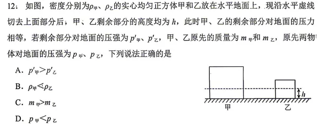 【解析】展望中考,一模传达了什么?物化篇 第6张