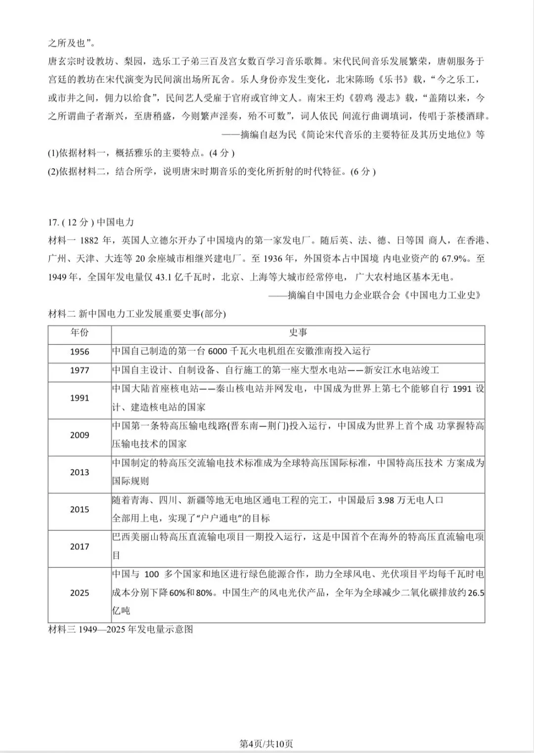 2026北京海淀高三历史一模试卷及答案 第4张