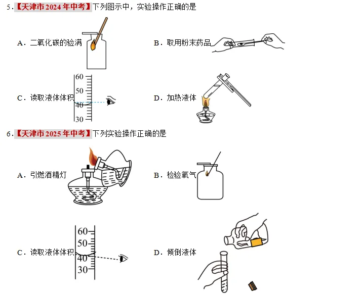 化学中考专项练习——专题三 化学基本实验操作 第4张