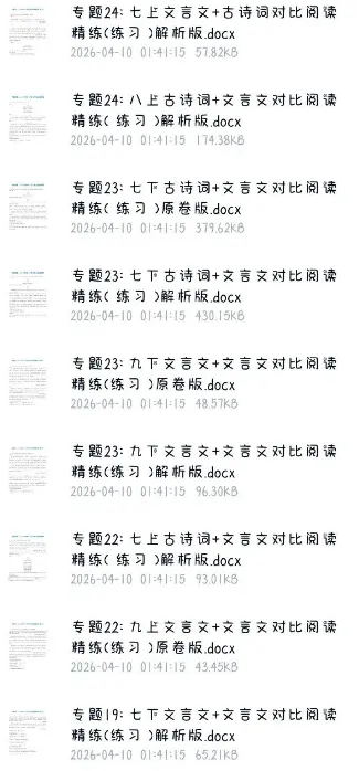备战26年中考丨超全面语文重难点讲解(附解析),免费下载 第3张