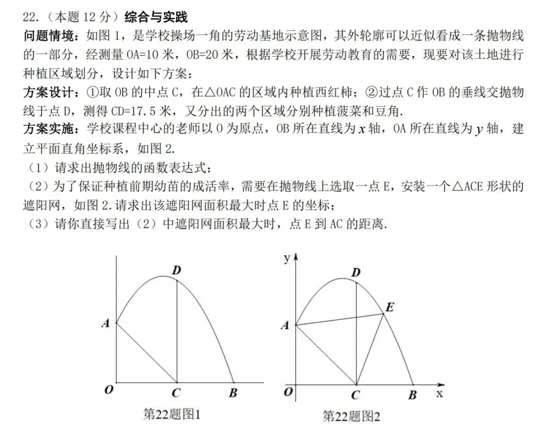 【吕梁一模】吕梁2025年中考第一次模拟考试-九年级数学 第9张