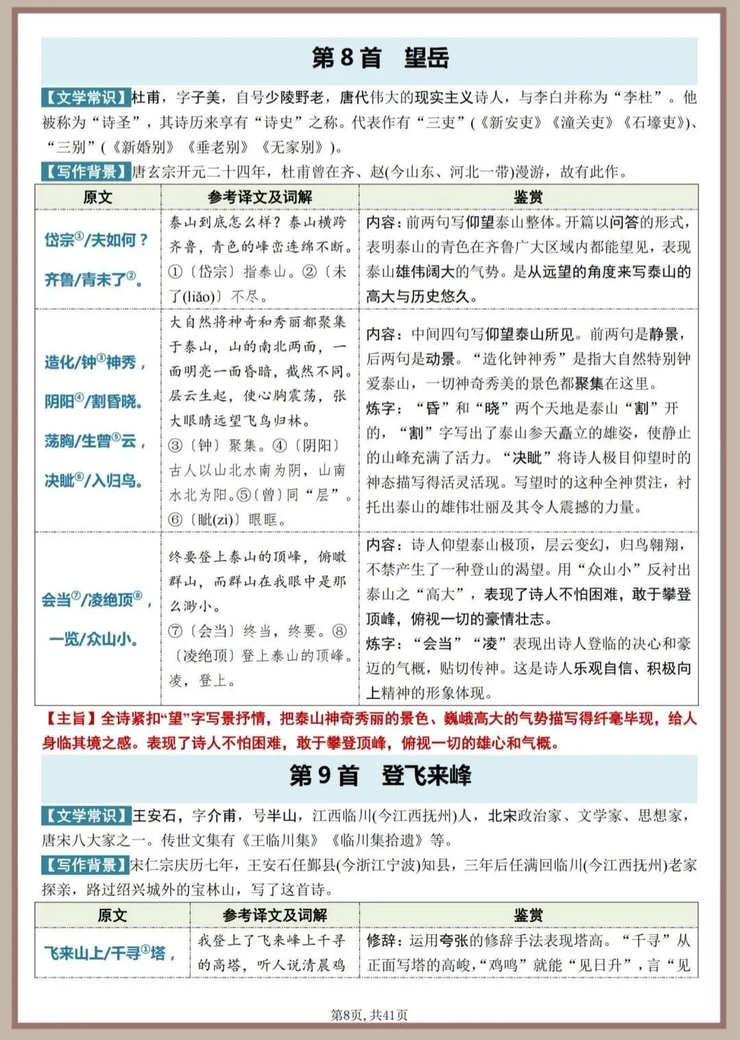 中考复习专项|语文课标41首古诗词曲鉴赏,词解译文加赏析! 第6张