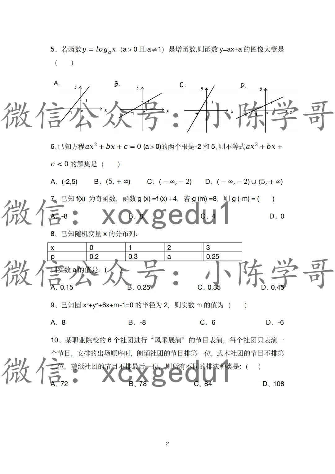 春考语数外真题汇总(2012~2025) 第15张