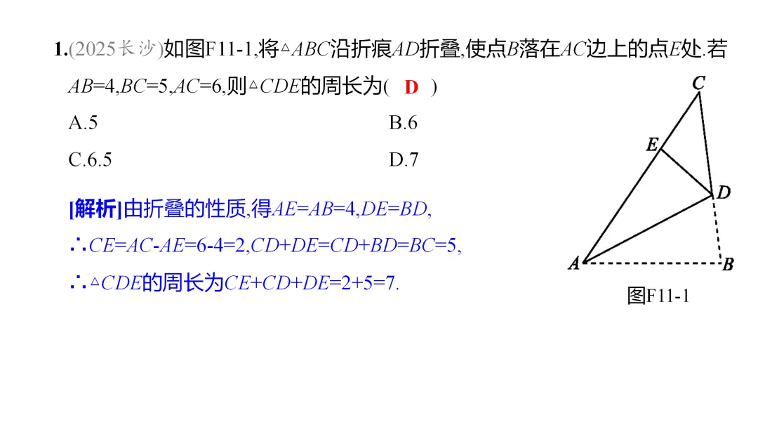 2026中考思想方法专题(十一)折叠问题训练 第3张