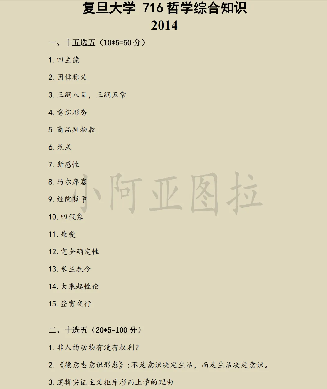 复旦大学哲学考研历年真题:2002-2026 第3张