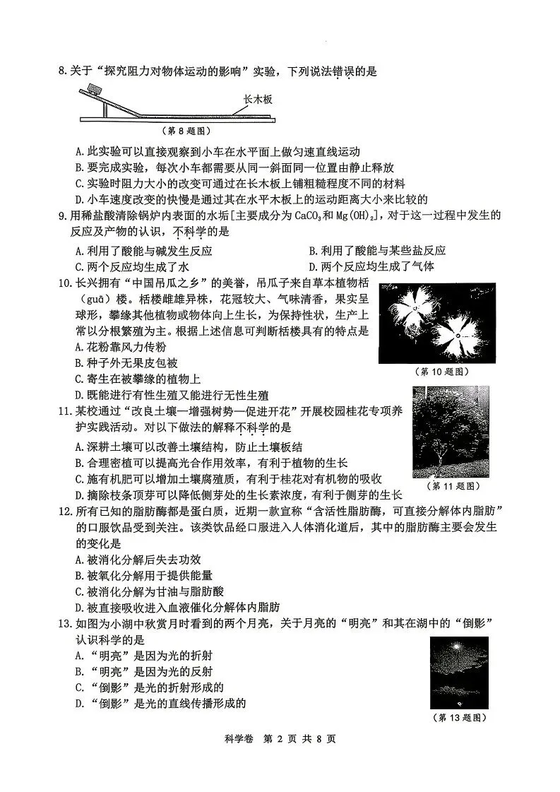 2026湖州中考一模 第25张