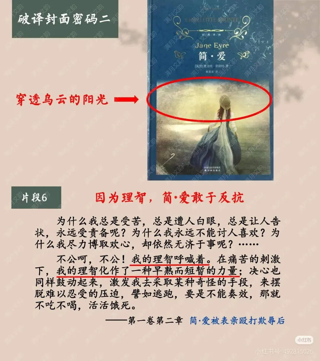 中考名著复习《简爱》 ︳破译封面密码 探寻简爱之美 读后提升课件+教案(逐字稿)+导学案 第8张