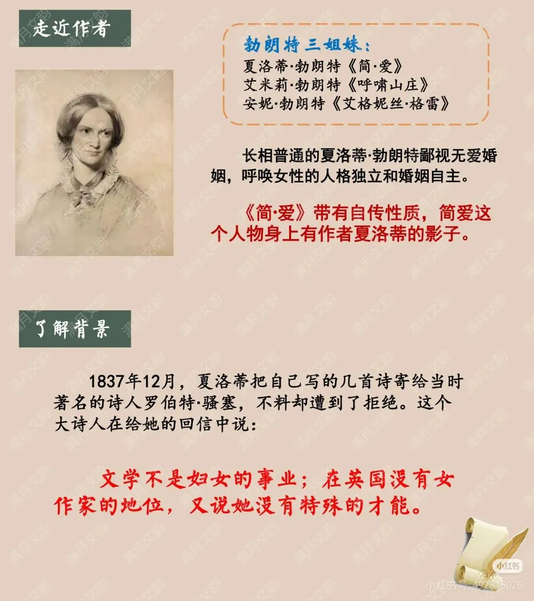 中考名著复习《简爱》 ︳破译封面密码 探寻简爱之美 读后提升课件+教案(逐字稿)+导学案 第16张