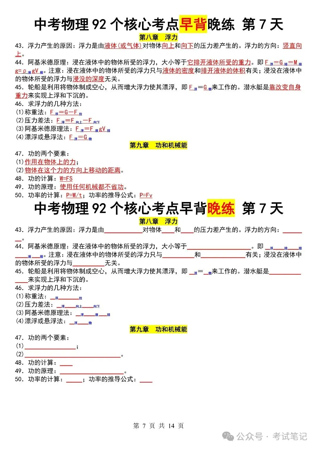 中考物理92个核心考点,早背晚练,不要再错了! 第8张