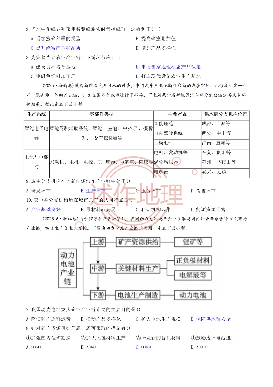 【真题品鉴】产业链 第12张