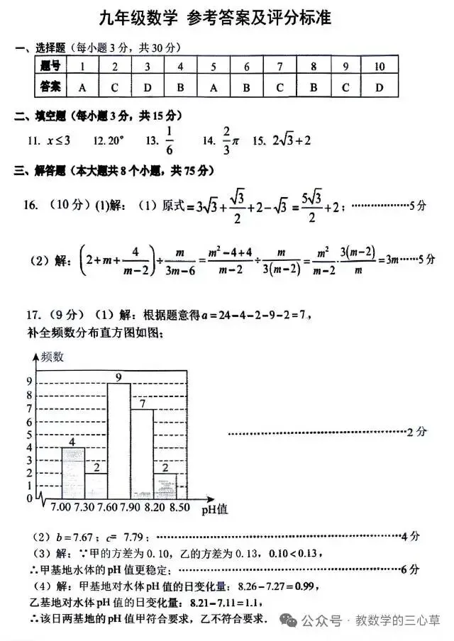 中考数学模拟题 第9张