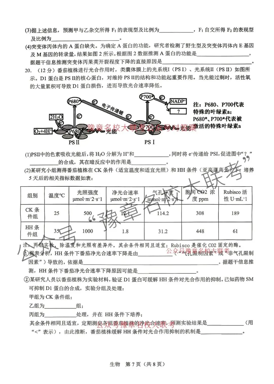 九科试题及答案| 2026届宜春市高三模拟考试宜春二模 第63张