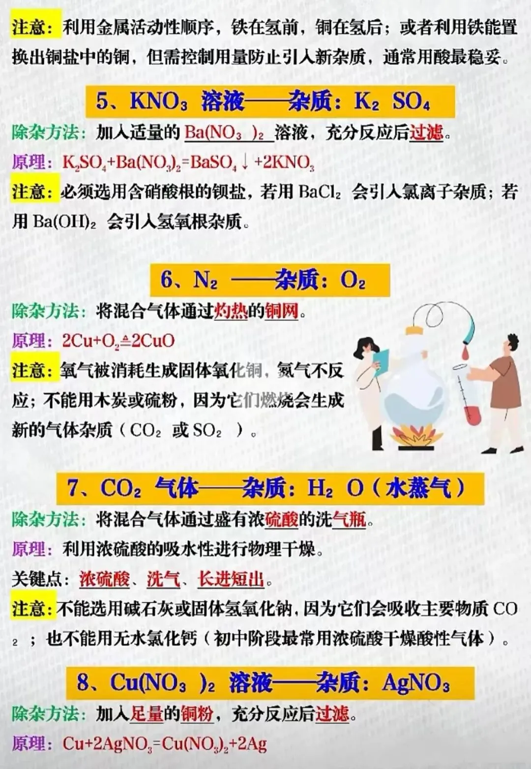 中考化学必考高频考点物质除杂 第2张