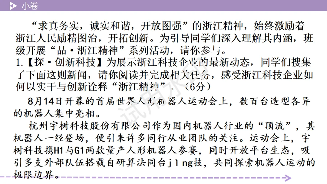 《2026中考总复习精华版》【基础小卷】4 品·浙江精神(新闻采访) 第6张