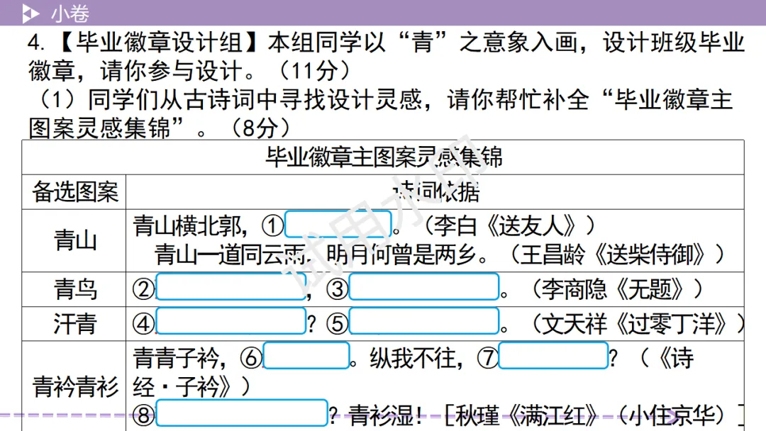 《2026中考总复习精华版》【基础小卷】6 青春拂晓·筑梦未来(设计徽章图案) 第10张